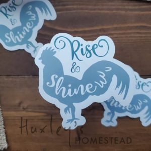 Rise and Shine Rooster Sticker | Waterproof Vinyl Stickers